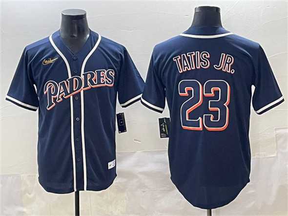 Men%27s San Diego Padres #23 Fernando Tatis Jr. Navy Stitched Jersey